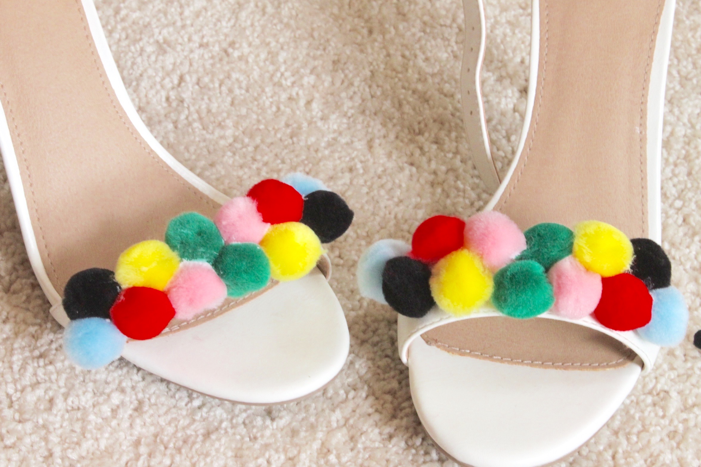 DIY Pom Pom Sandals