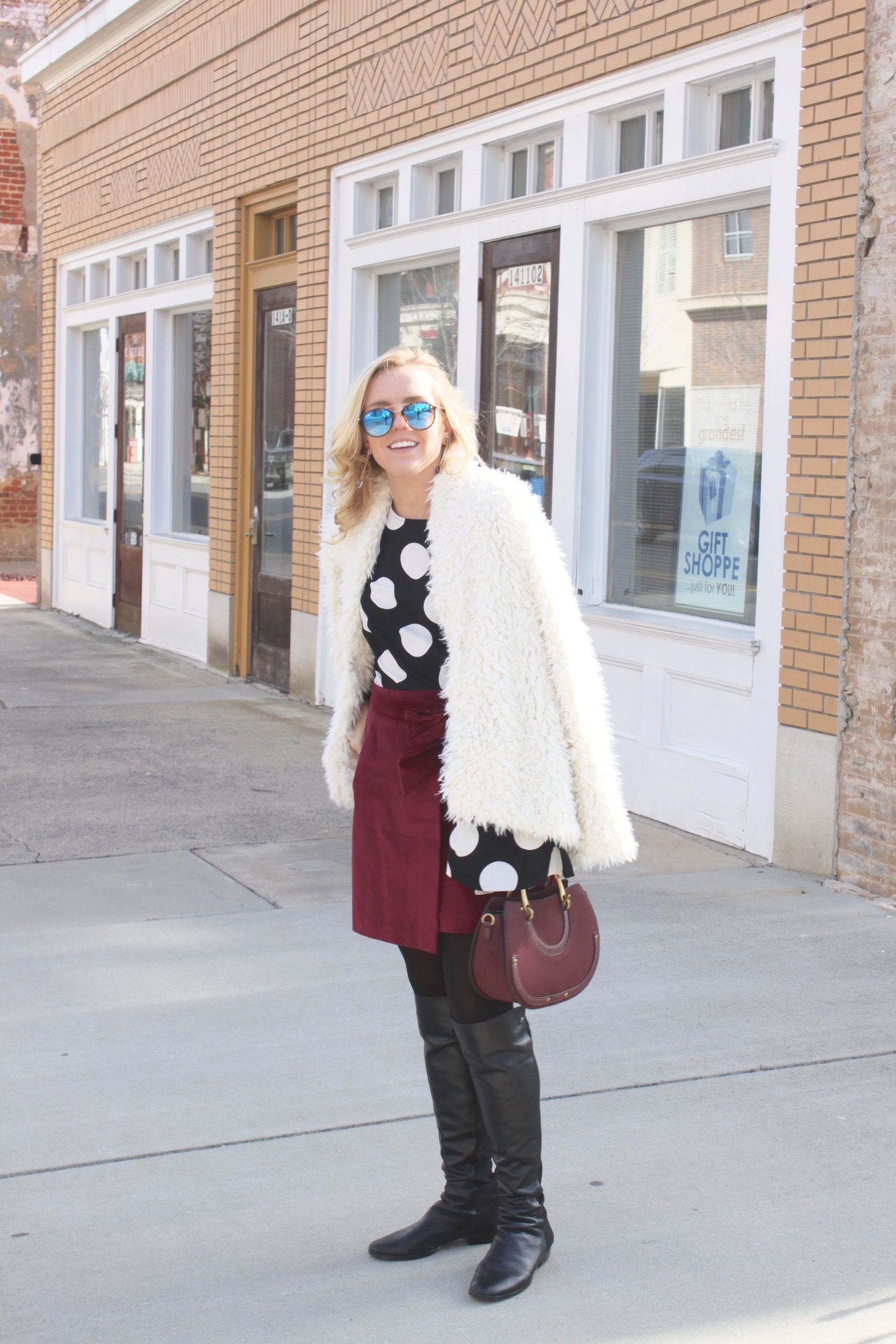 date night look polka dots