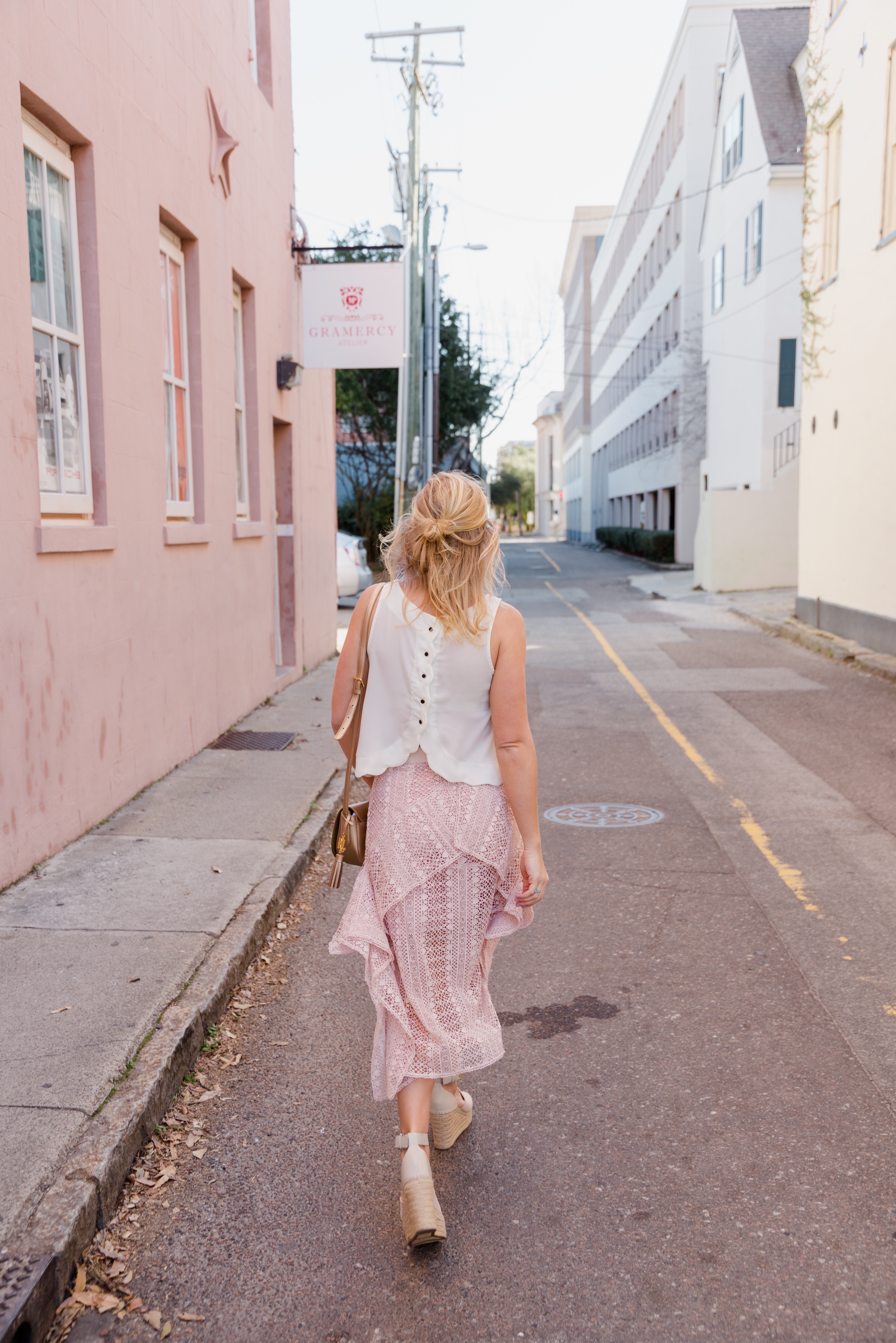 Valentine's Date Night Outfit Lace Skirt