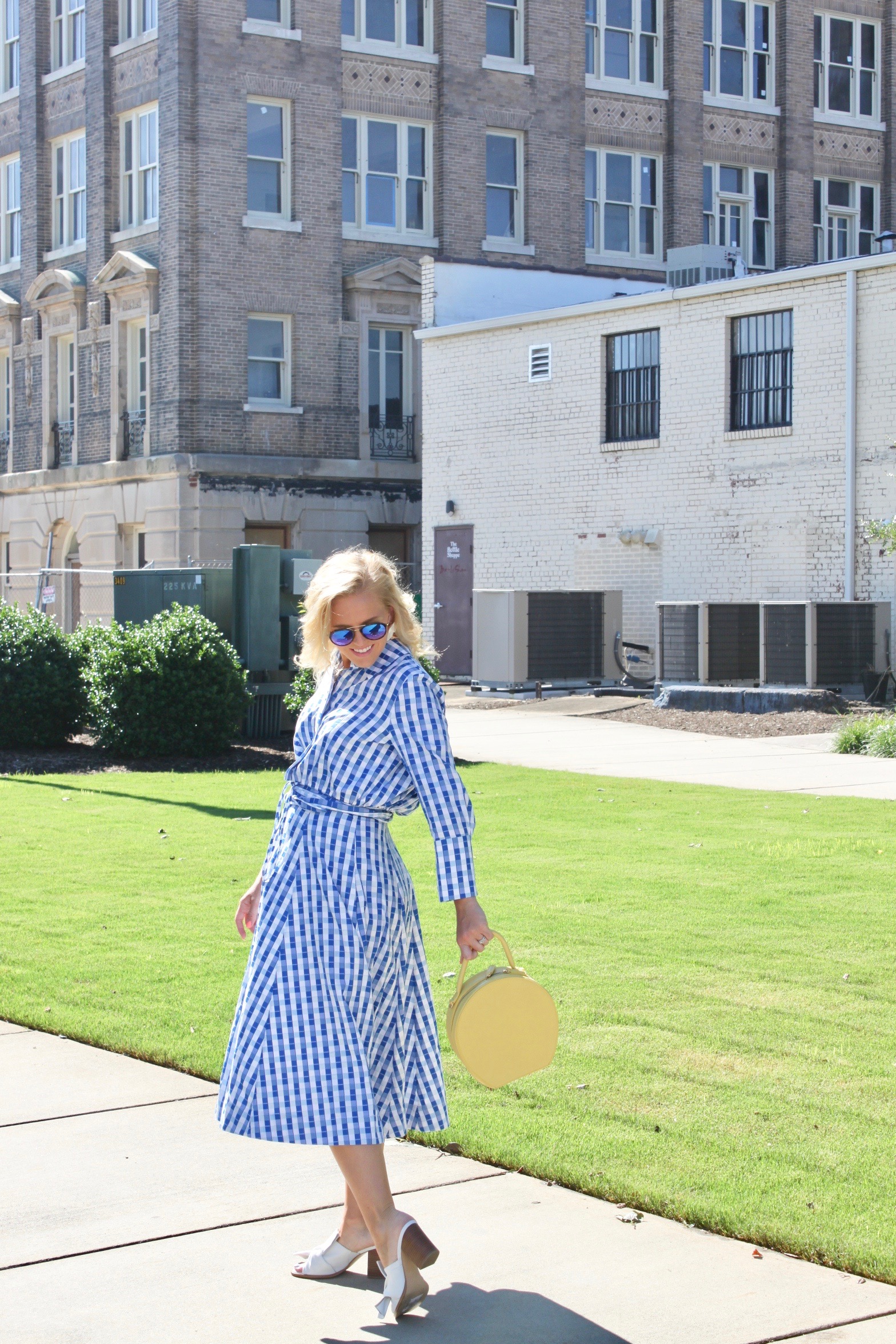 Gingham skirt and top - Reese's Hardwear Gender Reveal