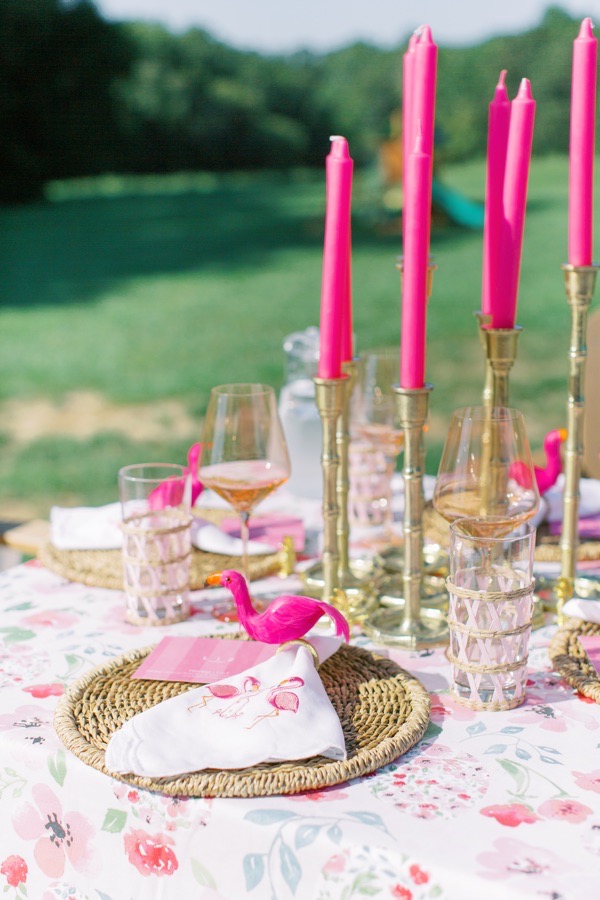 Pink Flamingo Tablescape